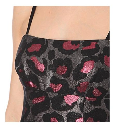 Shop Marc By Marc Jacobs Leopard-jacquard Metallic Dress In Fuschia Multi