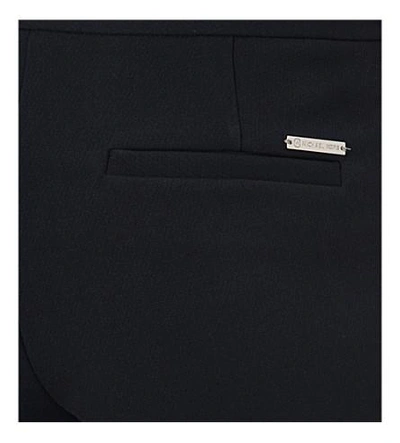 Shop Michael Michael Kors Slim-fit Cropped Jersey Trousers In New Navy