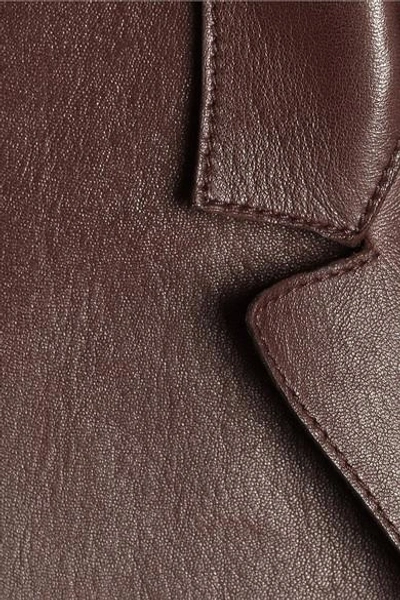 Shop Givenchy Bordeaux Leather Cape