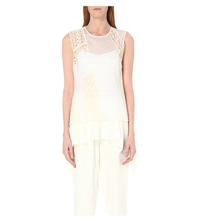 Shop 3.1 Phillip Lim / フィリップ リム Embroidered Silk Top In Cream