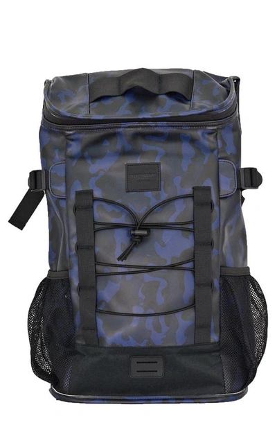Duchamp Rubberized Sport Backpack In Navy Camo | ModeSens