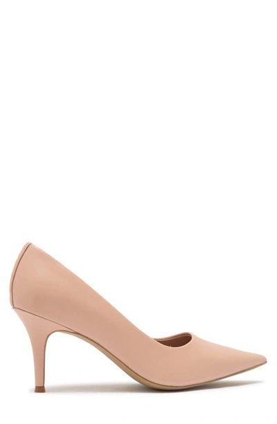 Linea Paolo Paris Pointed Toe Leather Pump In Desert Sand