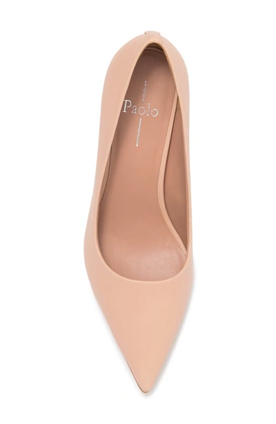 Linea Paolo Paris Pointed Toe Leather Pump In Desert Sand