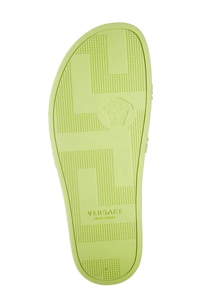 Shop Versace Palazzo Medusa Slide Sandal In Citron