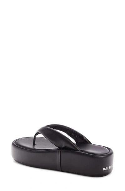 Shop Balenciaga Platform Flip Flop In Black/ White