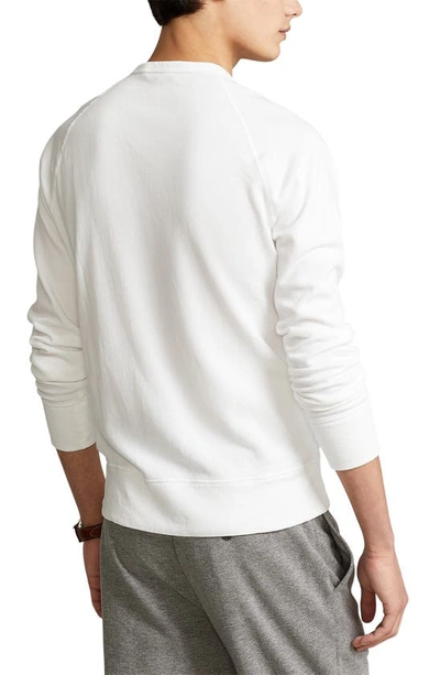 Shop Polo Ralph Lauren Spa Terry Logo Sweatshirt In White
