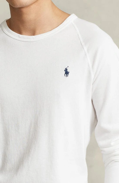 Shop Polo Ralph Lauren Spa Terry Logo Sweatshirt In White