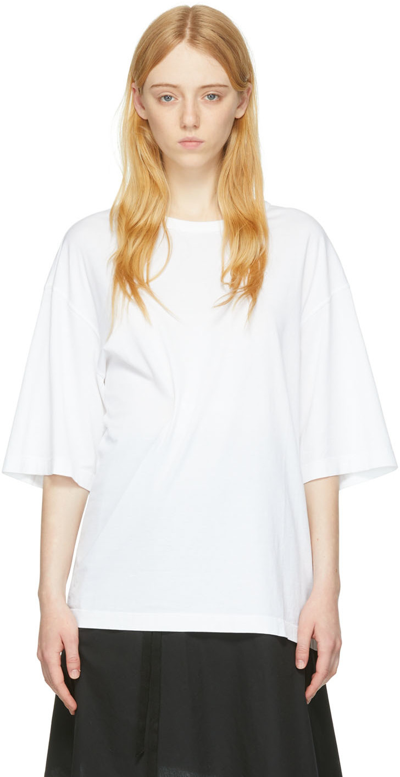 Shop Ann Demeulemeester White Cotton T-shirt In 001 White