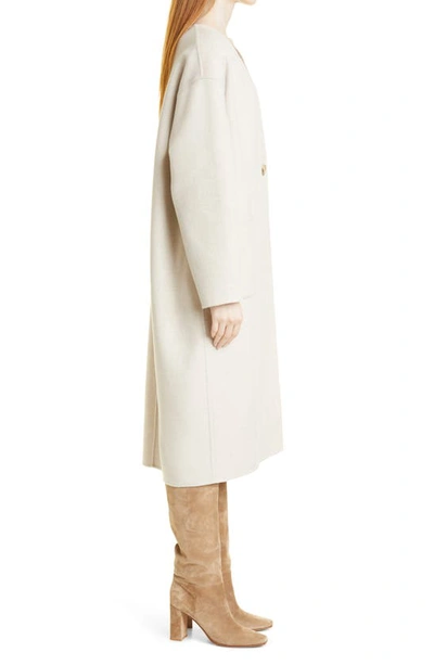 Shop Nordstrom Signature Wool & Cashmere Double Face Coat In Grey Moonstruck