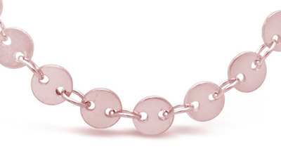 Sterling Forever 14k Rose Gold Plated Brass Disk Linked Necklace In Rose Gold