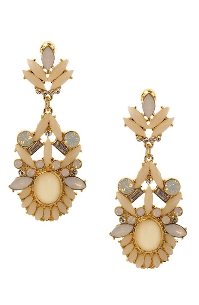 Shop Olivia Welles Mirabelle Detail Earrings In Gold / White
