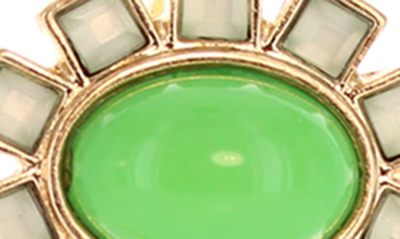 Olivia Welles Chic Chain Drop Earrings In Green