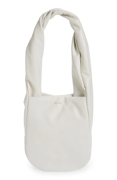 Shop Ree Projects Medium Helene Soft Twist Leather Shoulder Bag In White