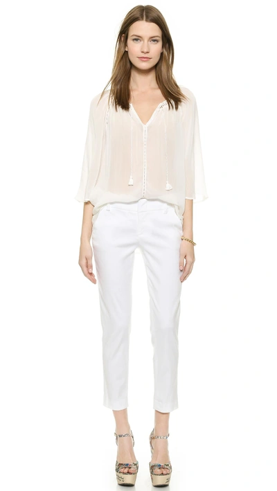Shop Alice And Olivia Stacey Slim Pants In White
