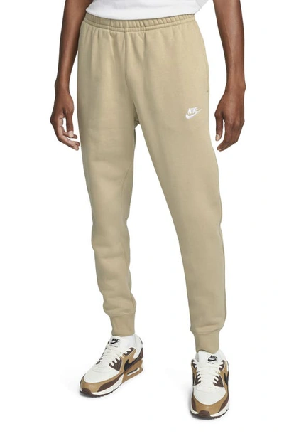 Shop Nike Sportswear Club Pocket Fleece Joggers In Limestone/ Limestone/ White