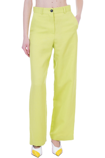 Msgm Eco-friendly Fabric Trousers In Green