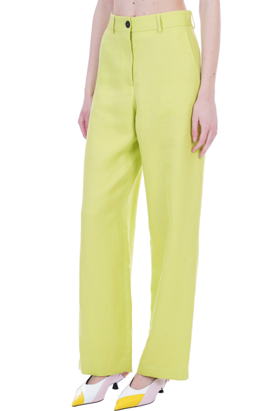 Msgm Eco-friendly Fabric Trousers In Green