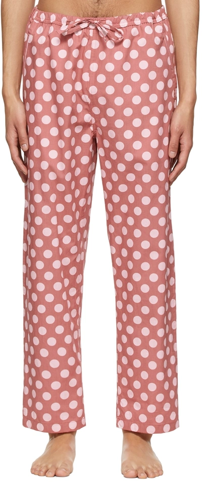 Shop Paul Smith Red Cotton Pyjama Pants In 25 Reds
