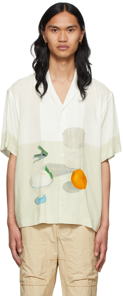 Shop Jacquemus White 'la Chemise Jean' Shirt In Print Still Life Bei