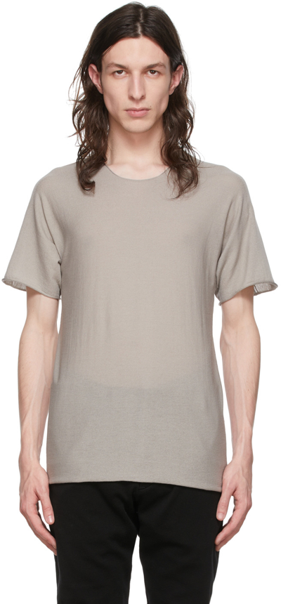 Label Under Construction Grey Cotton T-shirt In Lt Grey/dk Grey | ModeSens