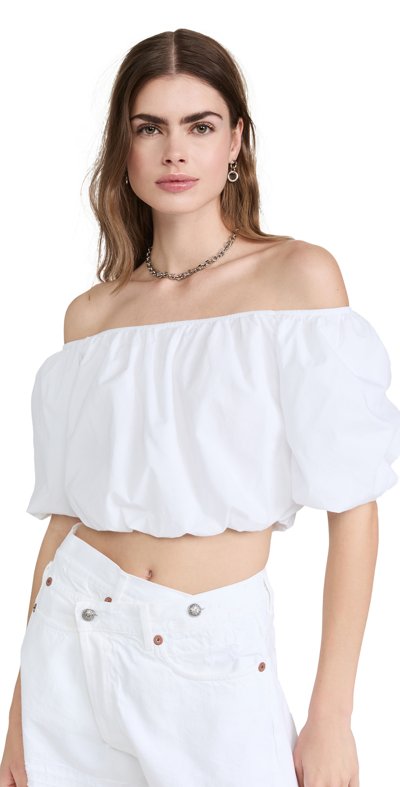 Shop Nation Ltd Sonali Bubble Hem Top In White