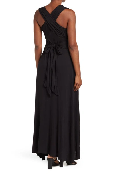 Shop Love By Design Joanna Tie Back Convertible Maxi Dress In Black