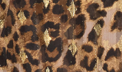 By Design Eve Chiffon Collared Button Front Blouse In Leopard