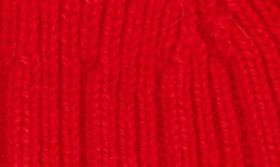 Shop Drake's Flag Cuff Wool And Mohair Beanie With Pom In Red