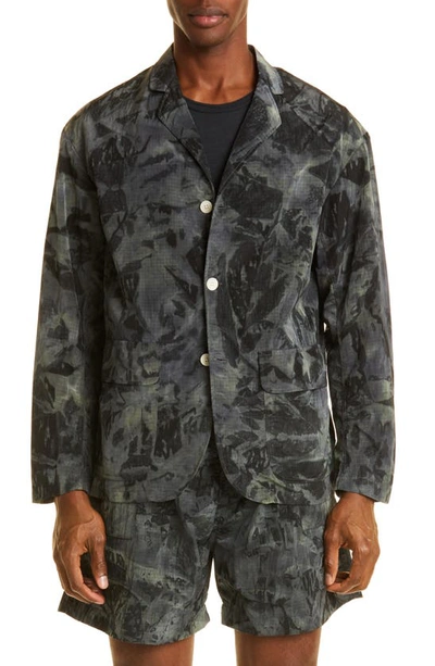 Shop Mackintosh Captain Nylon Ripstop Jacket In Tie Dye