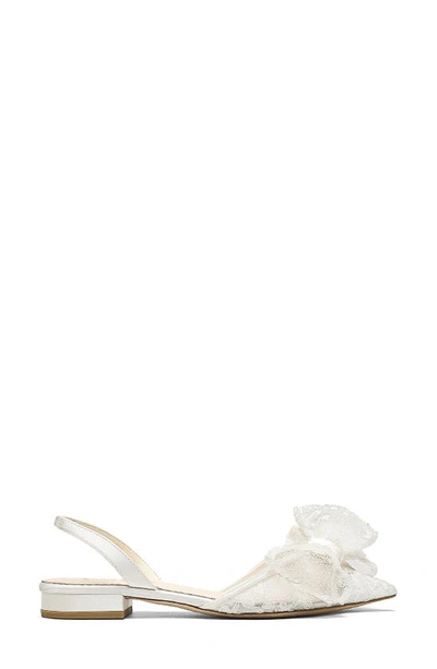 Shop Bella Belle Fior Slingback Pointed Toe Flat In Ivory