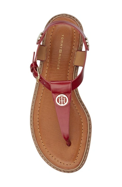 Tommy Hilfiger Bennia Sandal In Medium Red
