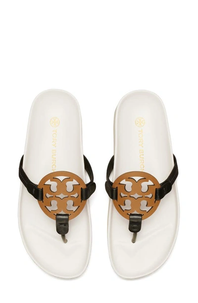 Shop Tory Burch Miller Cloud Sandal In Perfect Black/ Almond/ Ivory