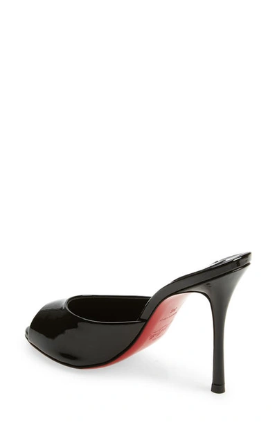 Shop Christian Louboutin Me Dolly Peep Toe Slide Sandal In Black