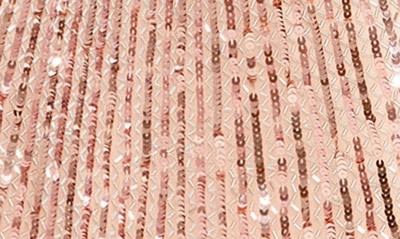Mac Duggal Sequin Crossed Trumpet Gown In Rose Gold