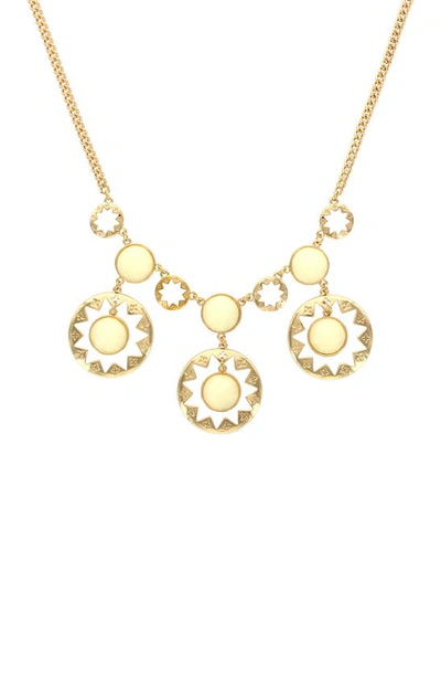 Olivia Welles Ornate Ivory Necklace In Gold / Beige