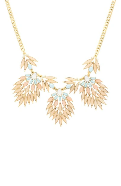 Olivia Welles Nadine Detail Necklace In Burnished Gold / Neutral
