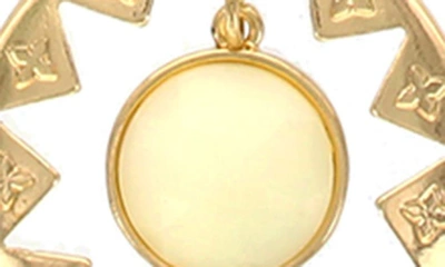 Shop Olivia Welles Ornate Ivory Necklace In Gold / Beige