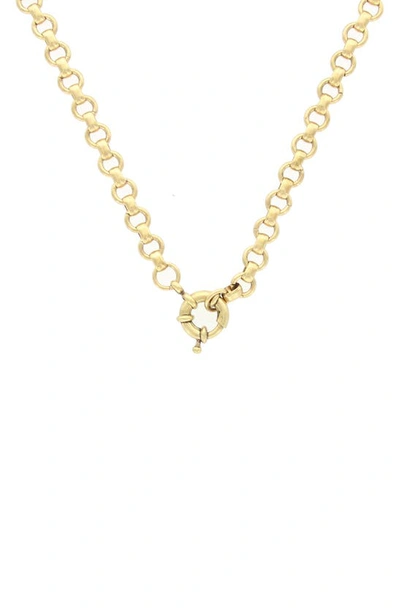 Shop Olivia Welles Judith Detail Necklace In Burnished Gold / Multi