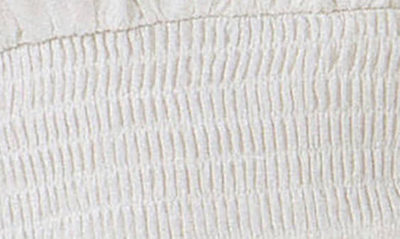 Endless Rose Smocked Waist Cotton Blouse In White
