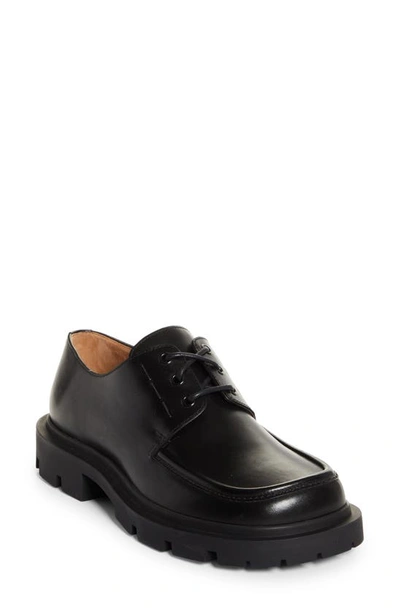 Maison Margiela Bar-tack Leather Derby Shoes In Black | ModeSens