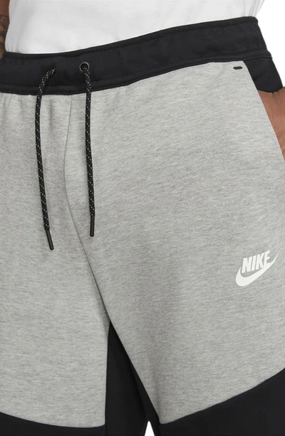 Shop Nike Tech Fleece Jogger Sweatpants In Black/ Dark Grey/ White