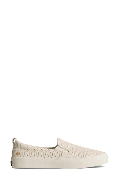 Shop Sperry Crest Twin Gore Perforated Sneaker In White