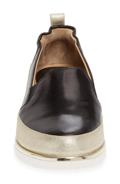 Ron White Nelleca Metallic Napa Demi-wedge Sneakers In Onyx/plati