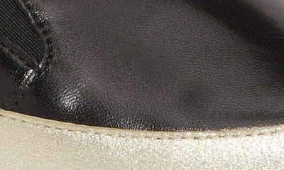 Ron White Nelleca Metallic Napa Demi-wedge Sneakers In Onyx/plati