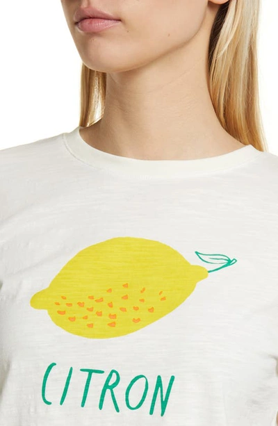 Shop Boden Turn Up Graphic Tee In Ivory Lemon