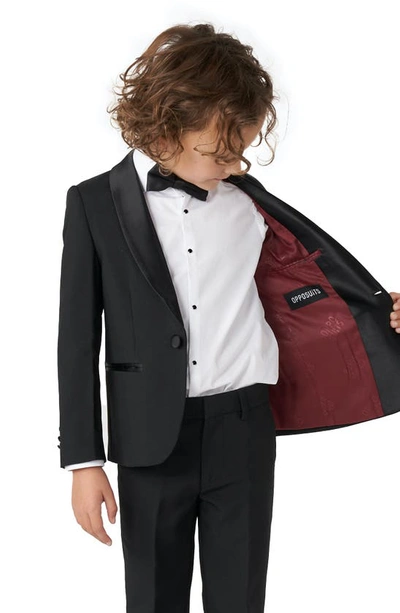 Shop Opposuits Kids' Jet Set Two-piece Suit With Tie In Black