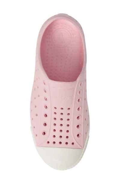 Native Shoes Jefferson Water Friendly Slip-on Vegan Sneaker In Milk Pink/ Shell White