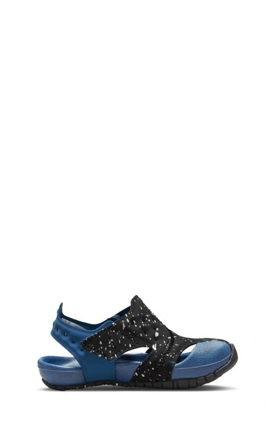 Shop Nike Jordan Flare Sandal In Marina Blue/ Black/ Blue