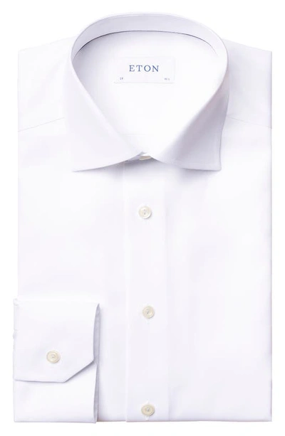 Shop Eton Slim Fit Solid Dress Shirt In White