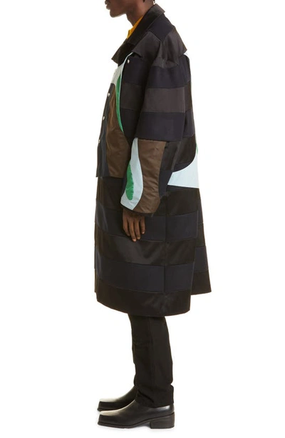 Haidu Overcoat With Convertible Waistcoat In Black Ink/ Storm Navy